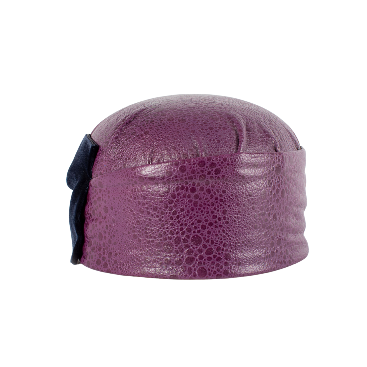 Turbante en piel y terciopelo Midnight