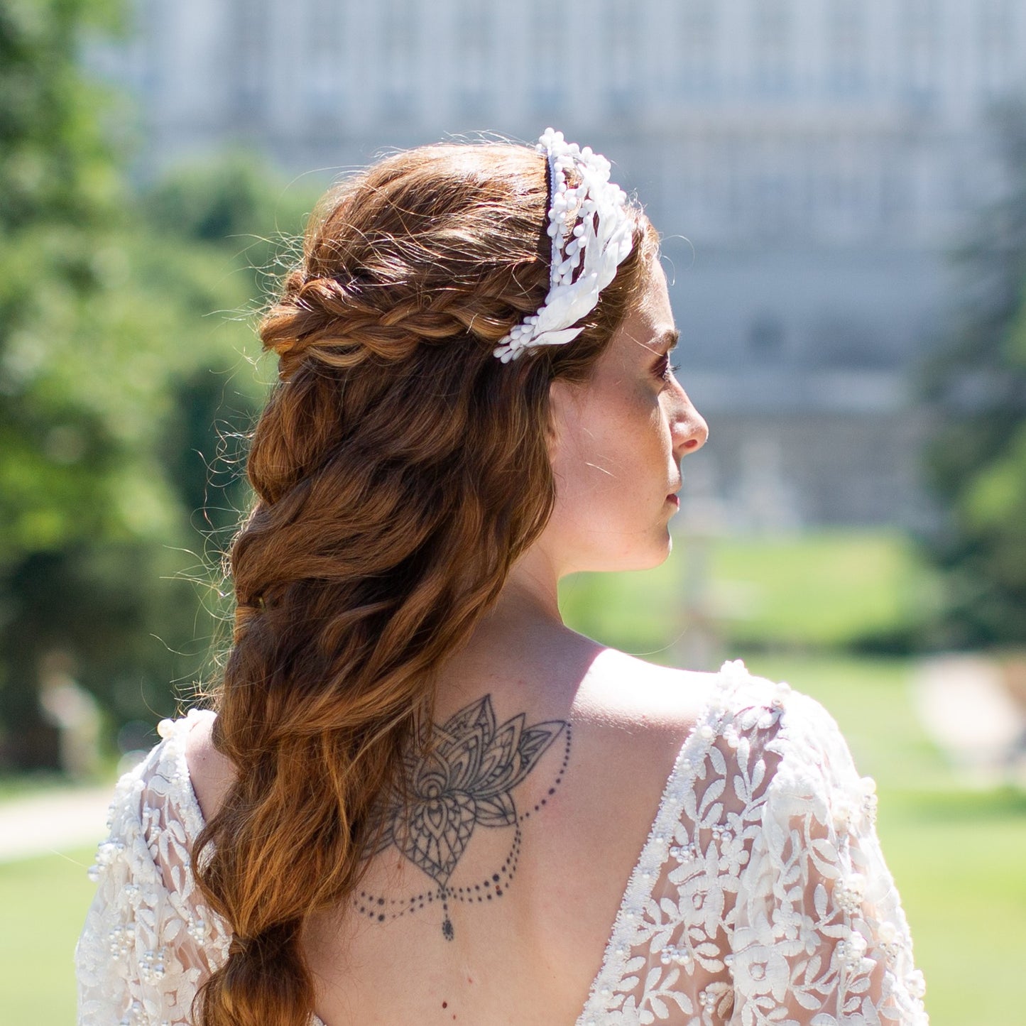 Tiara de porcelana Dafne