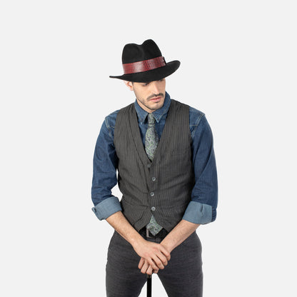 Sombrero fedora clásico en fieltro de castor Milano