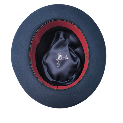 Fedora ala corta Jazz cinta Satín