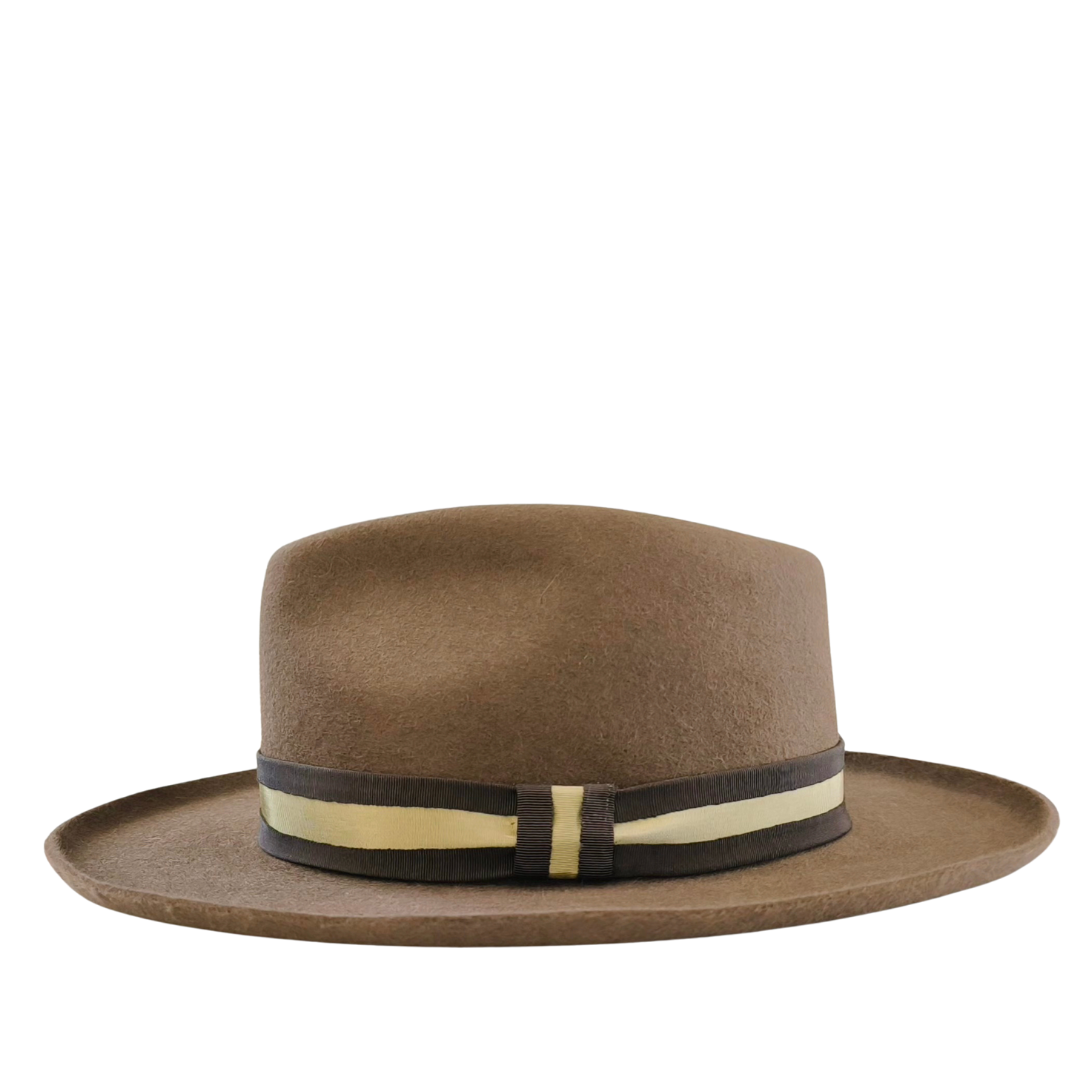 Sombrero fedora ala ancha con borde