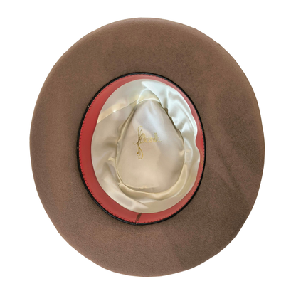 Sombrero fedora ala ancha con borde