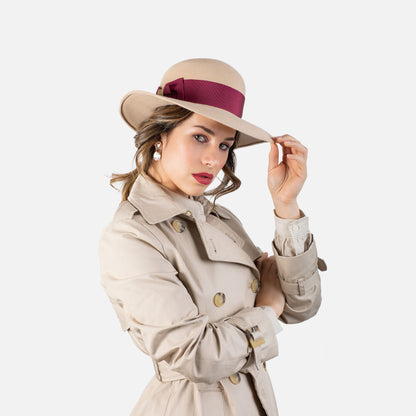 Sombrero copa redonda y ala ancha Firenze