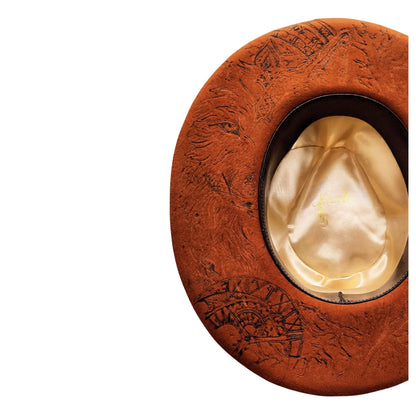 Sombrero fedora marrón de estilo bohemio