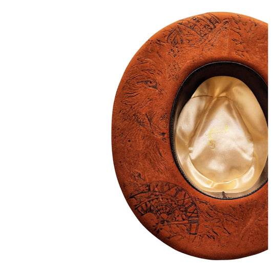 Sombrero fedora marrón de estilo bohemio