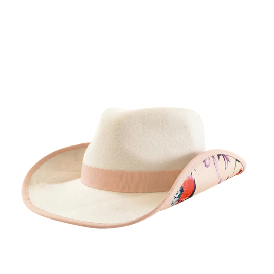 Sombrero Cowboy con flores