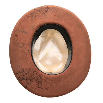 Sombrero fedora marrón de estilo bohemio