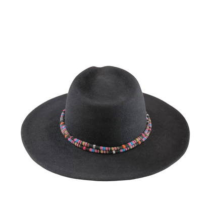 Fedora negro cinta étnica