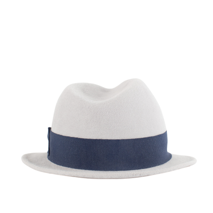 Sombrero trilby para hombre gris perla