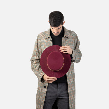 Sombrero ala plana grabado