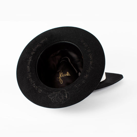 Fedora negro grabado edición especial Shallow