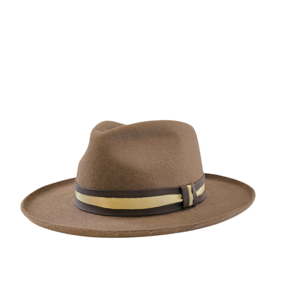 Sombrero fedora ala ancha con borde