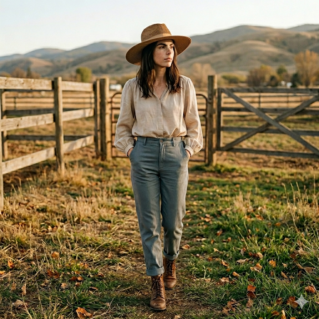 Fedora de ala ancha en rafia natural