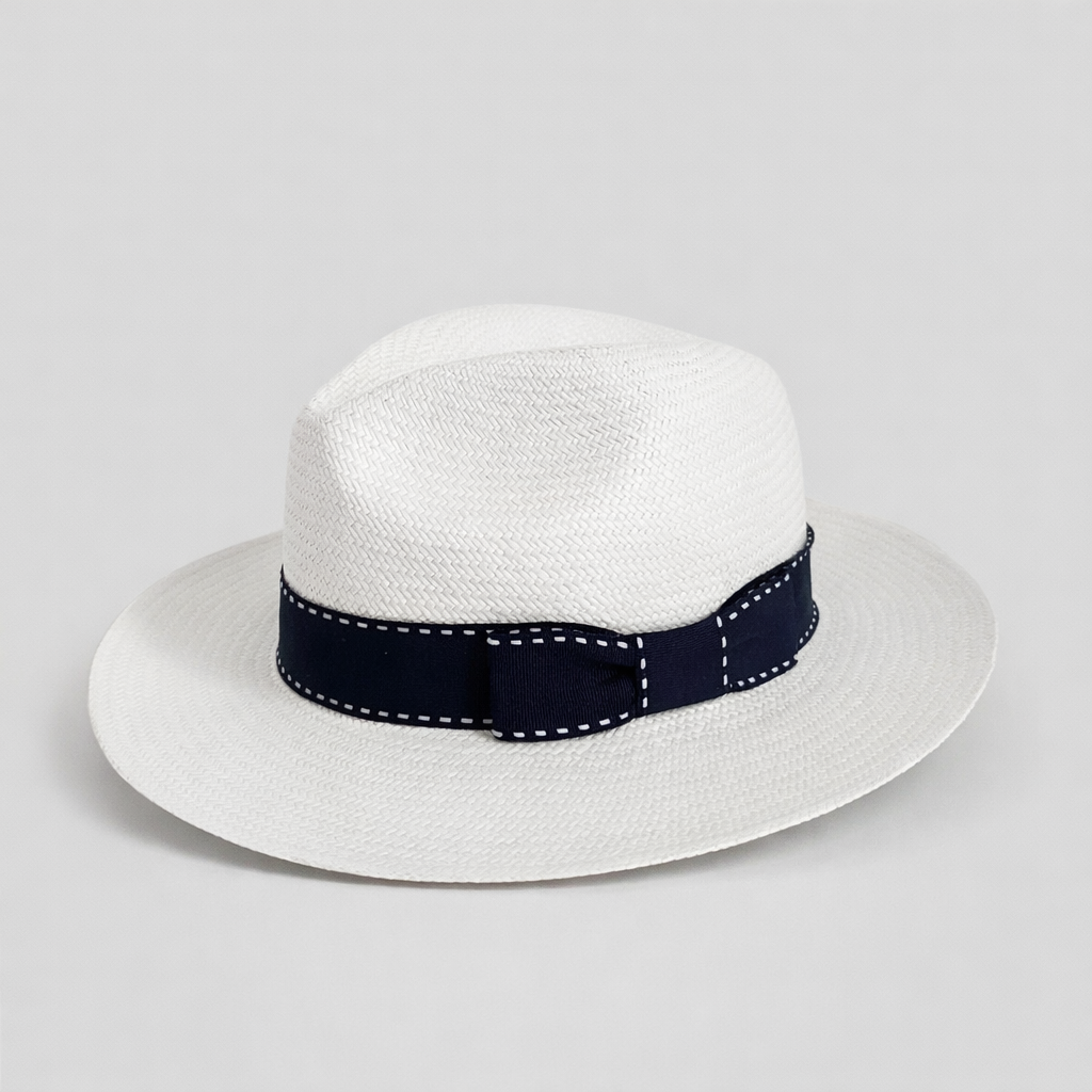Panamá Brisa copa fedora tono blanco