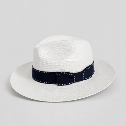 Panamá Brisa copa fedora tono blanco