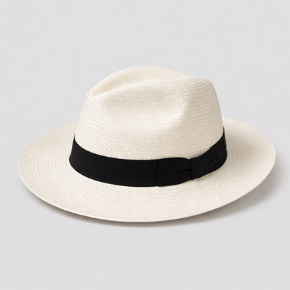 Panamá Brisa copa fedora tono blanco
